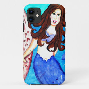 brunette mermaid phone case