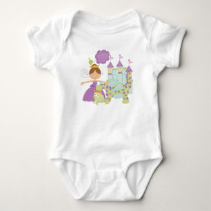 Brunette Princess Baby Bodysuit