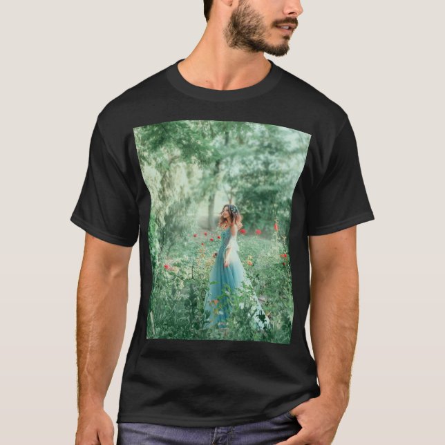Brunette Princess: Fairy Forest Watercolor T-Shirt (Front)
