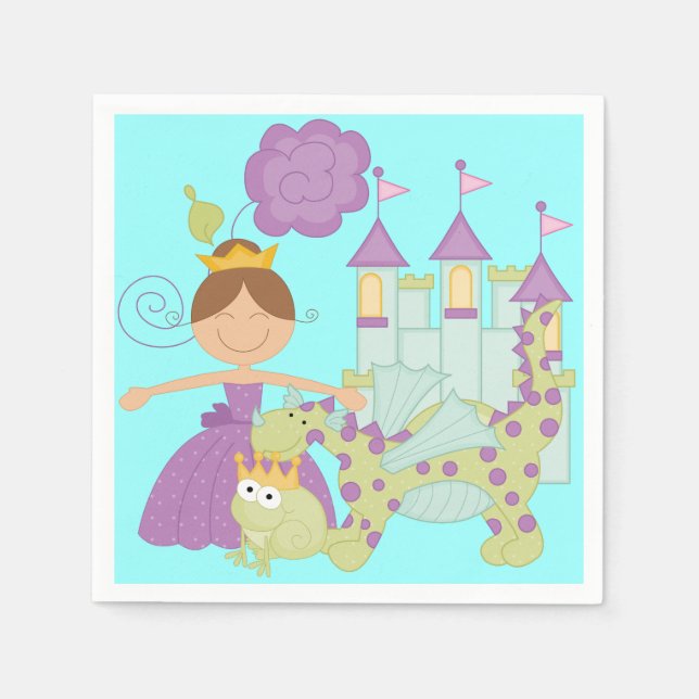 Brunette Princess Napkin (Front)