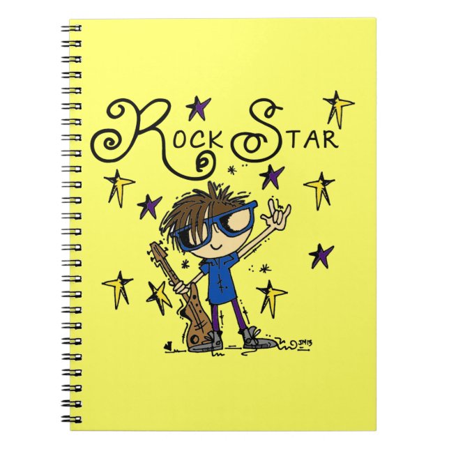 Brunette Rock Star Notebook (Front)