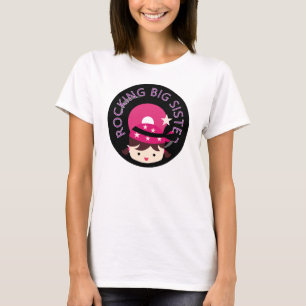 Brunette Rocking Big Sister T-Shirt