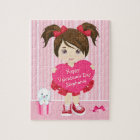 Brunette Valentine's Girl