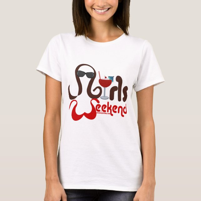 Brunettes in Bikinis - Girls Weekend Fun! T-Shirt (Front)