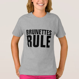 BRUNETTES RULE teen girls kids T-shirts