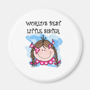 Brunettte Best Little Sister Magnet