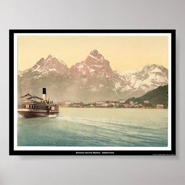 Brunnen and the Mythen,  Switzerland Poster (Front)