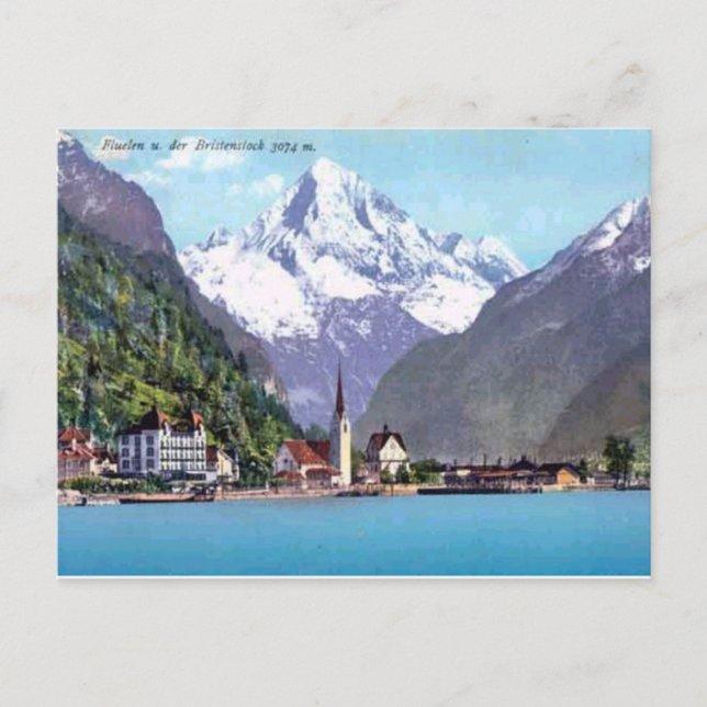 Brunnen, Lake Lucerne 1920 Postcard (Front)