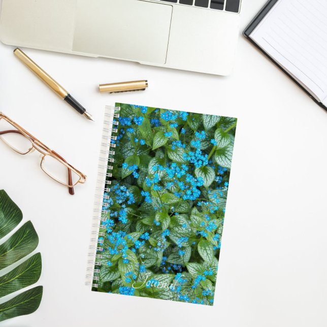 Brunnera Flowers and Leaves Floral Notebook (In Situ)
