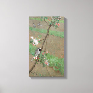 Bruno Andreas Liljefors Vintage White Wagtails Canvas Print