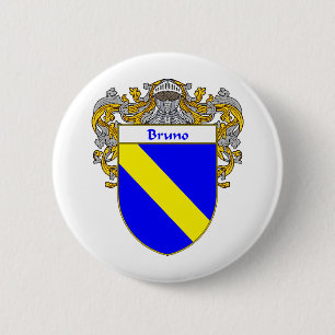 Bruno Coat of Arms (Mantled) 2 Inch Round Button