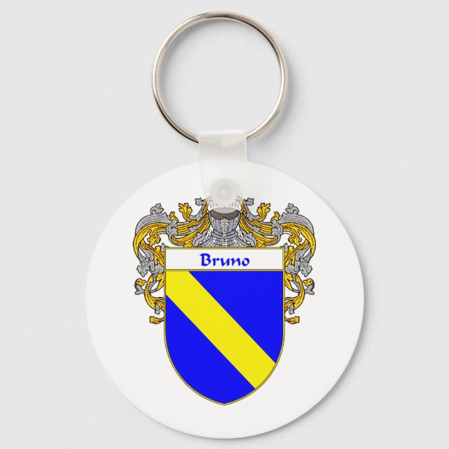 Bruno Coat of Arms (Mantled) Keychain (Front)