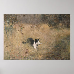 Bruno Liljefors - Cat Bird Hunting Poster