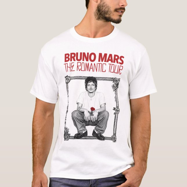 Bruno Mars 2026 The Romantic Tour Rose T-Shirt (Front)