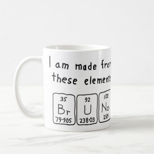 Bruno periodic table name mug