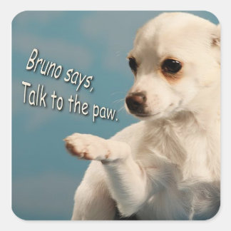 Bruno Says Talk To The Paw Sticker