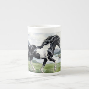 Brunskjottur Black pinto Icelandic Bone China Mug