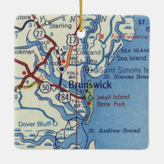Brunswick GA Jekyll Island Ceramic Ornament