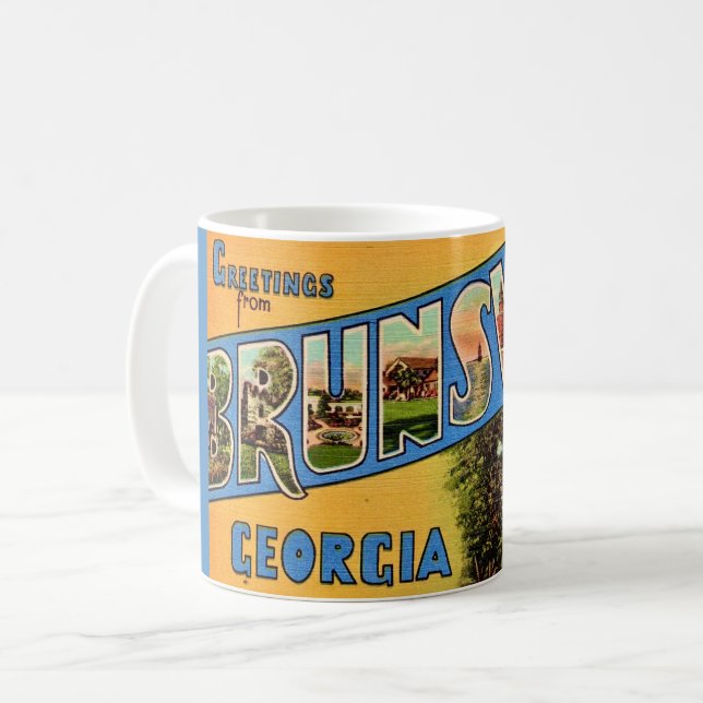 Brunswick Georgia Retro Mug (Front Left)