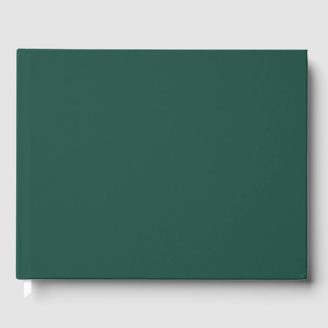 Brunswick Green Solid Colour Guest Book (Front)