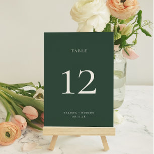 BRUNSWICK Green Table Number Card