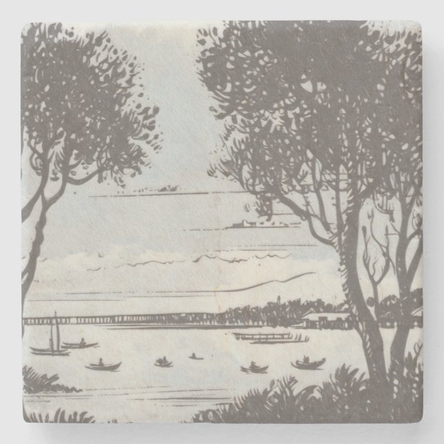 Brunswick heads Stone Coaster (Front)