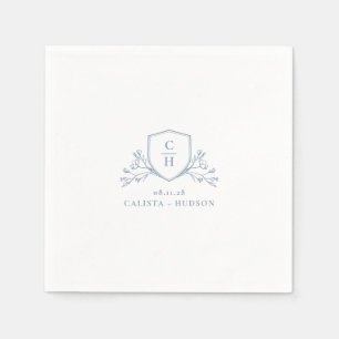 BRUNSWICK Monogram Crest Wedding Napkin