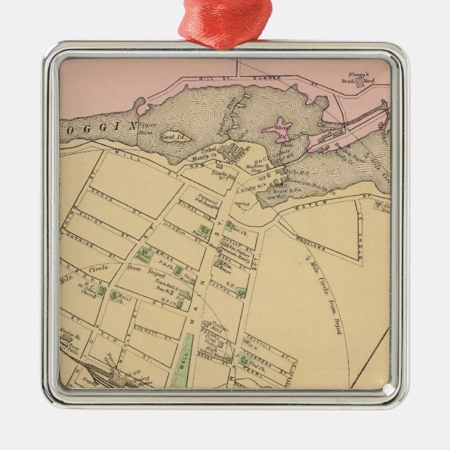 Brunswick, Topsham Metal Ornament (Front)