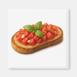 Bruschetta Tomatoes Basil Garlic Olive Oil Magnet
