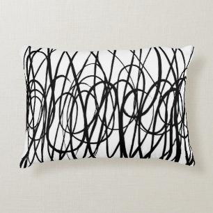 Brush abstract pattern. Grunge texture. Background Accent Pillow