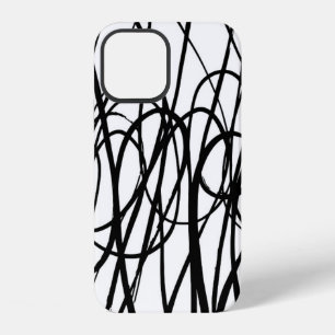 Brush abstract pattern. Grunge texture. Background iPhone 12 Case