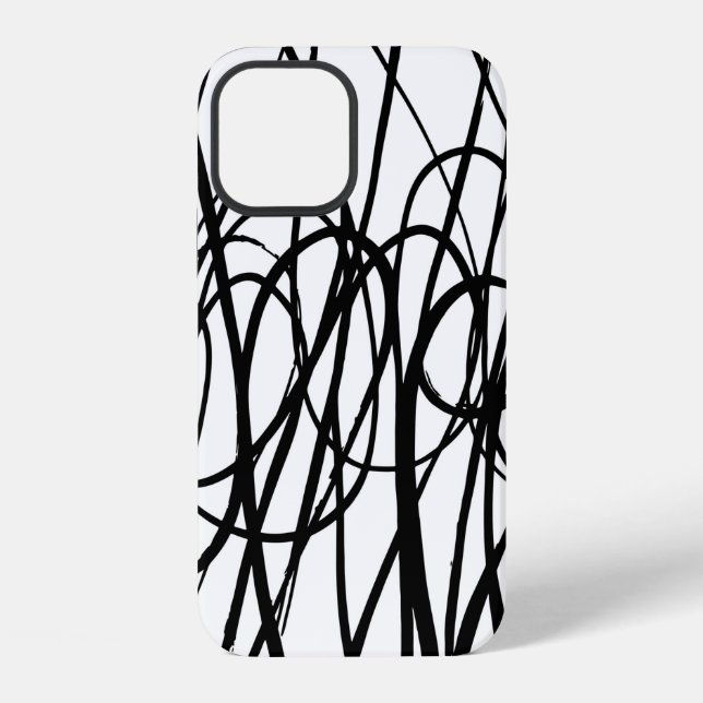 Brush abstract pattern. Grunge texture. Background iPhone Case (Back)
