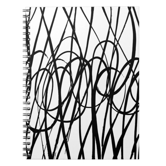 Brush abstract pattern. Grunge texture. Background Notebook (Front)