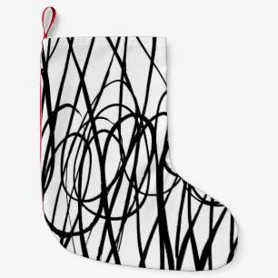 Brush abstract pattern. Grunge texture. Background Small Christmas Stocking