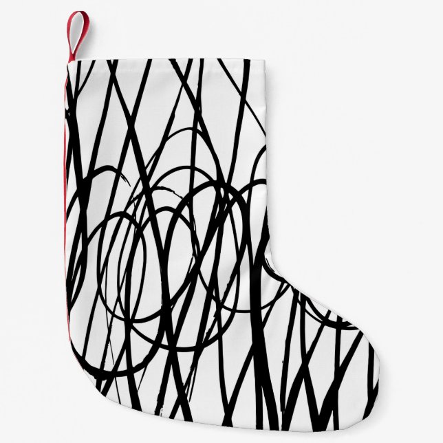 Brush abstract pattern. Grunge texture. Background Small Christmas Stocking (Front)