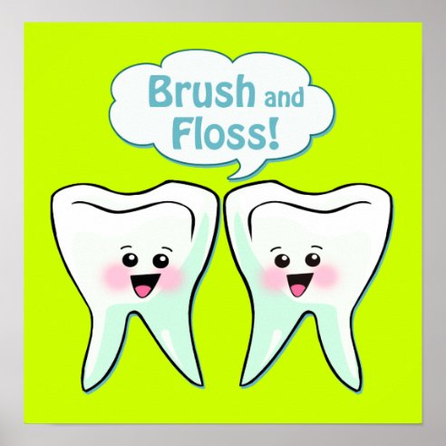Brushing Teeth Posters, Prints &amp; Poster Printing | Zazzle CA