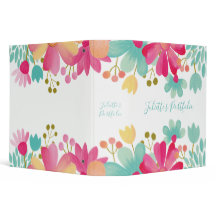 Brush Blossoms Recipe Book Portfolio Binder