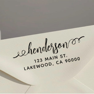 Brush Calligraphy Return Address Self-inking Stamp