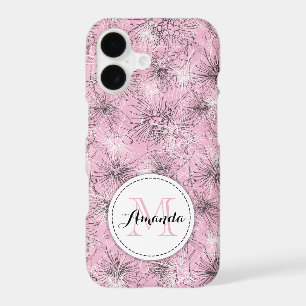 Brush cherry lilly-pilly floral pink iphone case