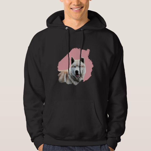 Brush Dog Husky Hoodie (Front)