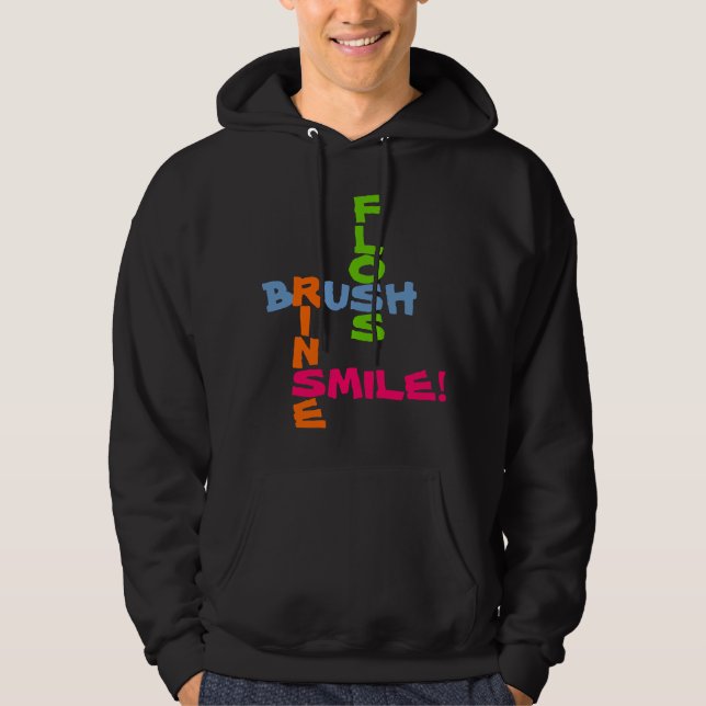 Brush Floss Rinse Smile Hoodie (Front)