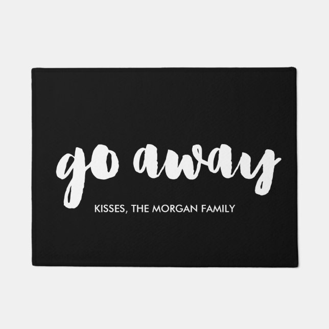 Brush font Go away Doormat (Front)