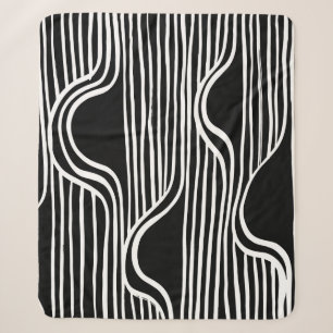 Brush grunge pattern. White and black vintage. abs Sherpa Blanket