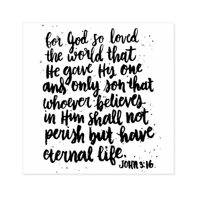Brush Lettering Easter Sunday Bible Verse Rubber Stamp (Imprint)