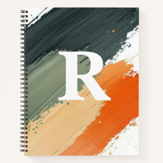 Brush-Painted Terrain Monogram Plan Notebook