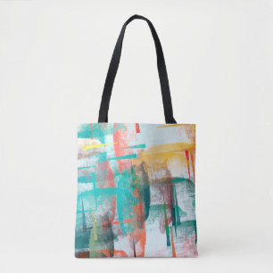 Brush painting. Artistic canvas mix unique form. O Tote Bag