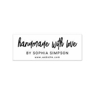 Brush Script Calligraphy Handmade Rubber Stamp