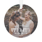 Brush Script First Christmas Mrs Mrs Photo