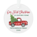 Brush Script First Christmas New Home Truck