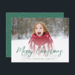 Brush Script Full Photo Christmas Holiday Card<br><div class="desc">Featuring editable brush script and a full photo. Add an additional photo and text to the back for an extra special touch.</div>